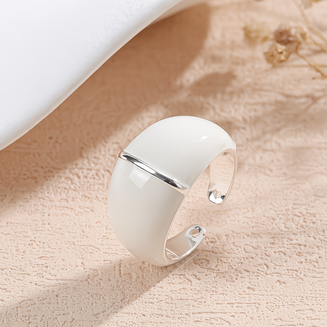 Women's French Vintage Wide Band Adjustable Open Ring
